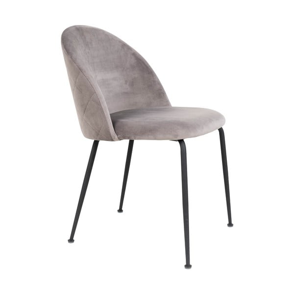Jasnoszare aksamitne krzesła zestaw 2 szt. Geneve – House Nordic-image-3