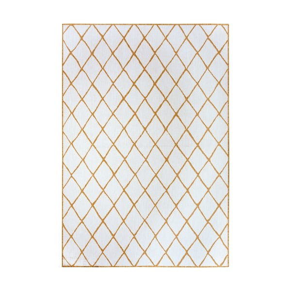 Żółto-biały dywan odpowiedni na zewnątrz 200x290 cm Malaga – NORTHRUGS