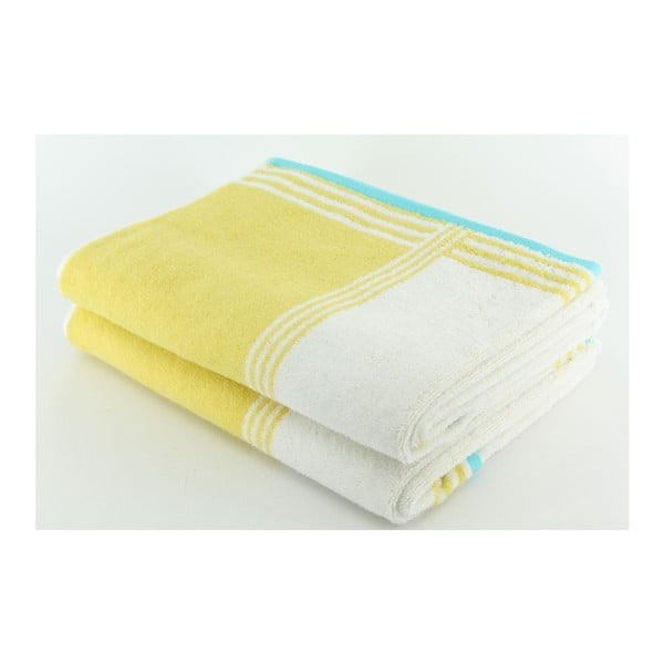 Komplet 2 ręczników Yellow Line, 70x140 cm