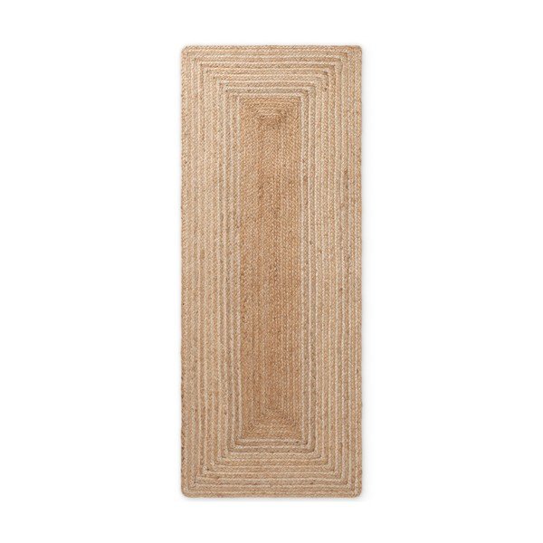 Chodnik z juty dwustronny/tkany ręcznie w naturalnym kolorze/w jasnym naturalnym kolorze 80x300 cm Juno – Hanse Home-image-4