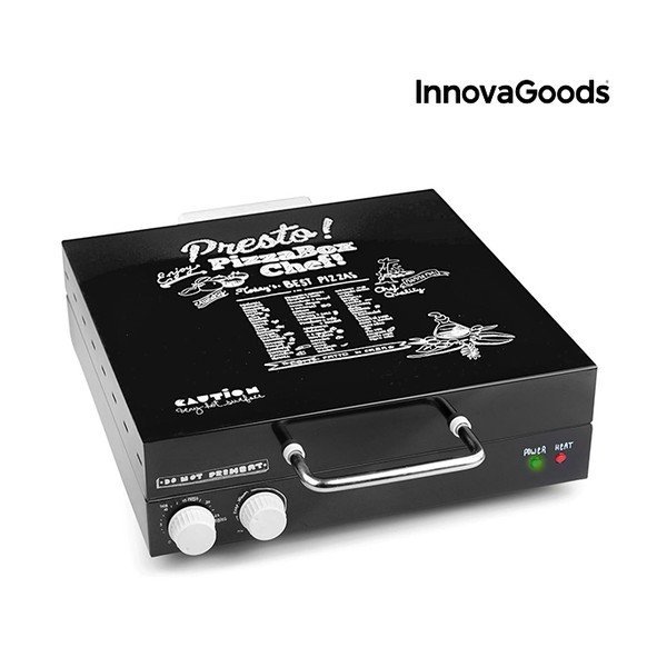 Elektryczny pojemnik na pizzę z książką kucharską InnovaGoods, moc 1200 W-image-2