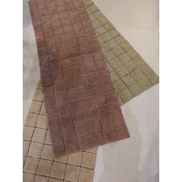 Beżowy wełniany dywan tkany ręcznie 230x300 cm Mosaic Sandstone – Lorena Canals-image-3