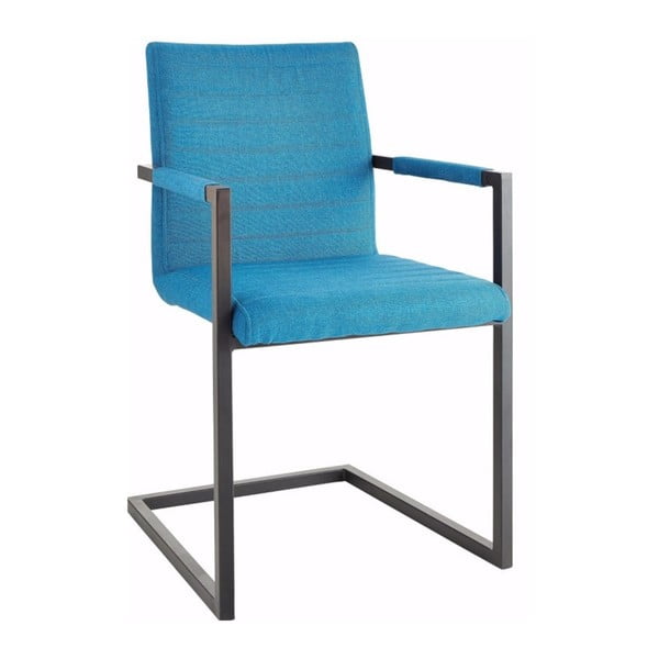 Niebieskie krzesło z podłokietnikami Støraa Stacey