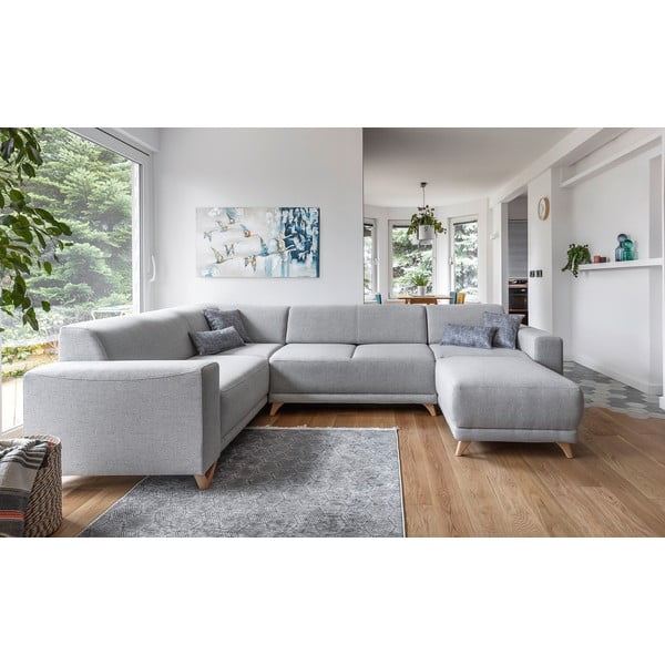 Jasnoszary rozkładany/ze schowkiem narożnik (lewostronny/w kształcie litery U) Classy Sophie – Miuform-image-1