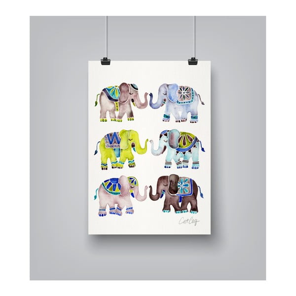 Plakat Americanflat Elephant Collection by Cat Coquillette, 30x42 cm