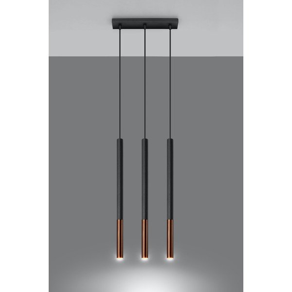 Czarna lampa wisząca Sollux Asarot 3L-image-3