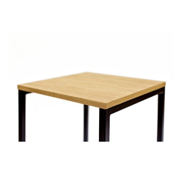 Czarny/w naturalnym kolorze hoker w dekorze dębu Frame – Woodman-image-4