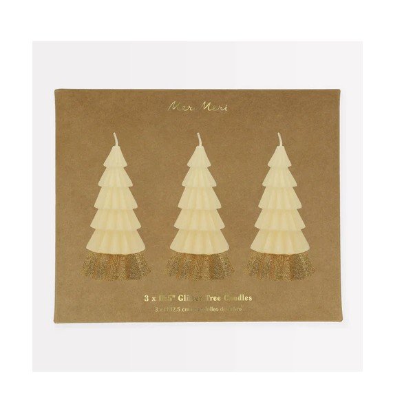 Świece zestaw 3 szt. czas palenia 3,5 h Tree – Meri Meri-image-3