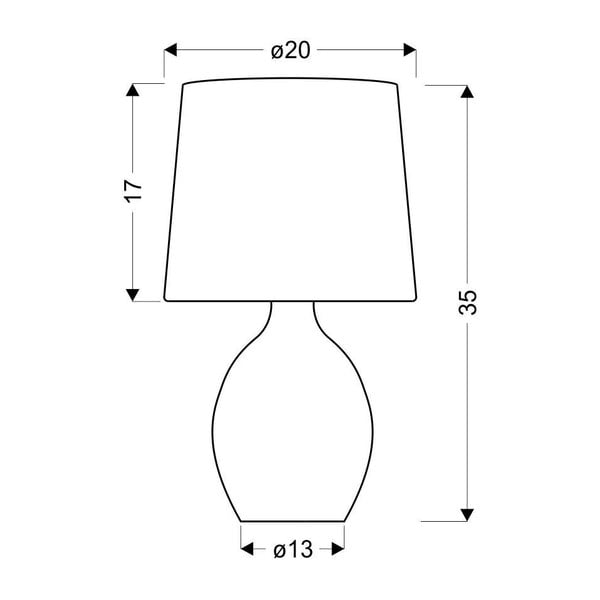 Ciemnoszara lampa stołowa z tekstylnym kloszem (wys. 35 cm) Ambon – Candellux Lighting-image-2