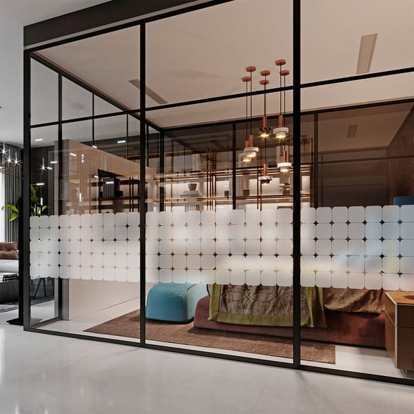 Zestaw naklejek na okno 50 szt. 10x10 cm Square Blackout – Ambiance-image-1