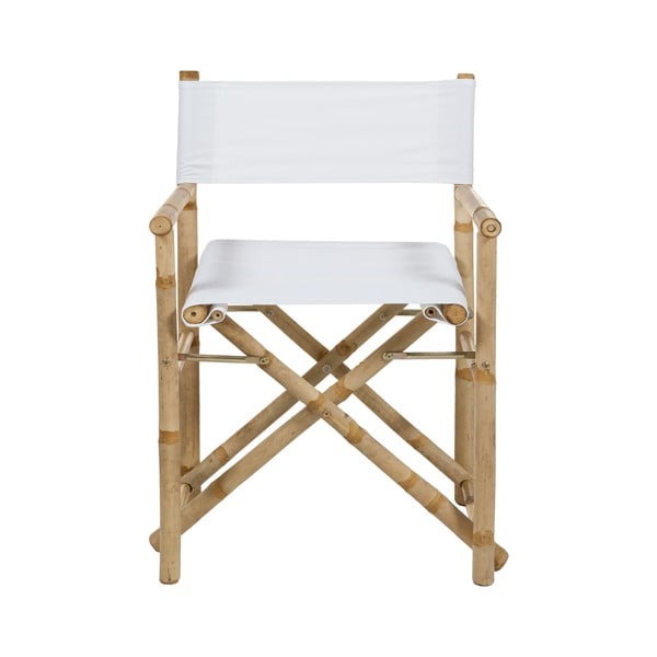 Krzesło bambusowe z białym siedziskiem Santiago Pons Hollywood