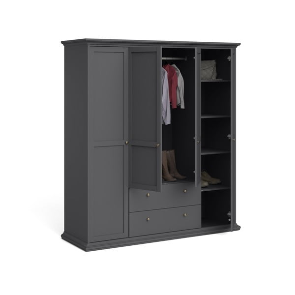 Szara szafa 181x201 cm Paris – Tvilum-image-3