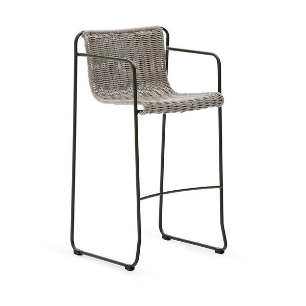 Szarozielony metalowy hoker ogrodowy Maurina – Kave Home