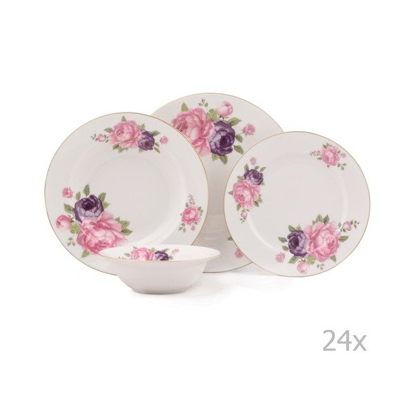 24-częściowy zestaw naczyń porcelanowych Summer