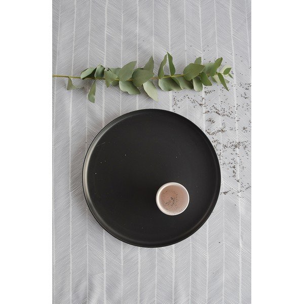 Czarny kamionkowy duży talerz ÅOOMI Luna, ø 27,5 cm-image-2