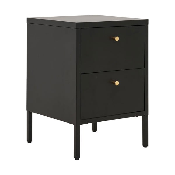 Czarna metalowa szafka nocna Dalby – House Nordic-image-2