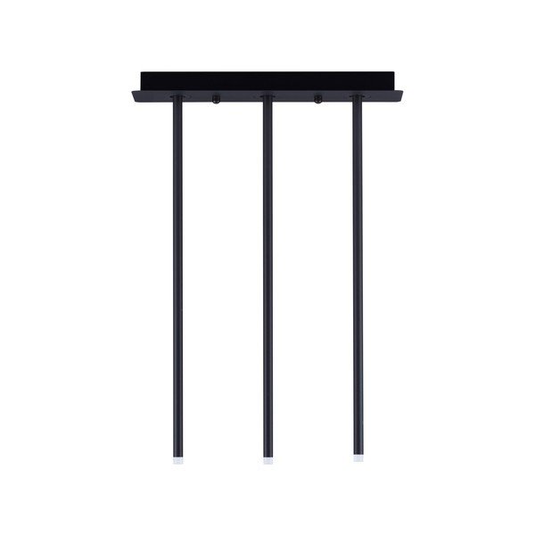 Aluminiowa lampa sufitowa LED z elastyczną konstrukcją w kolorze matowej czerni 10x45 cm Stilvi – Nova Luce