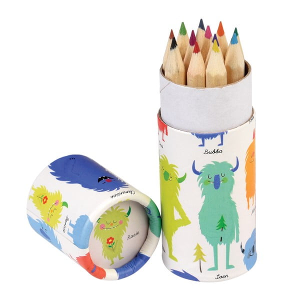 Zestaw 12 mini kredek Rex London Monsters Of The World