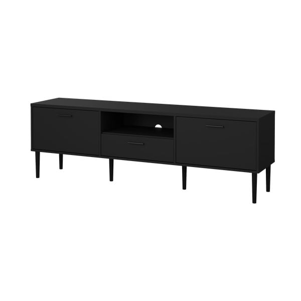 Czarna szafka pod TV 177x57 cm Media – Tvilum-image-3