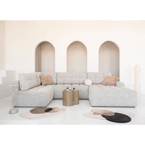 Beżowy rozkładany narożnik modułowy ze schowkiem (lewostronny) Lulu – Miuform-image-2