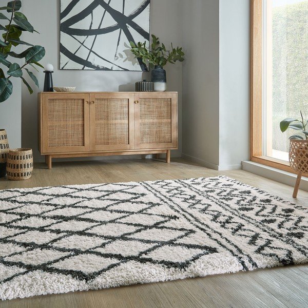 Dywan w kolorze kości słoniowej 120x170 cm Souq Lines – Flair Rugs-image-1