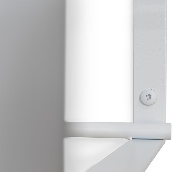 Biały metalowy wieszak ścienny z półką 100 cm Rex – Spinder Design-image-3