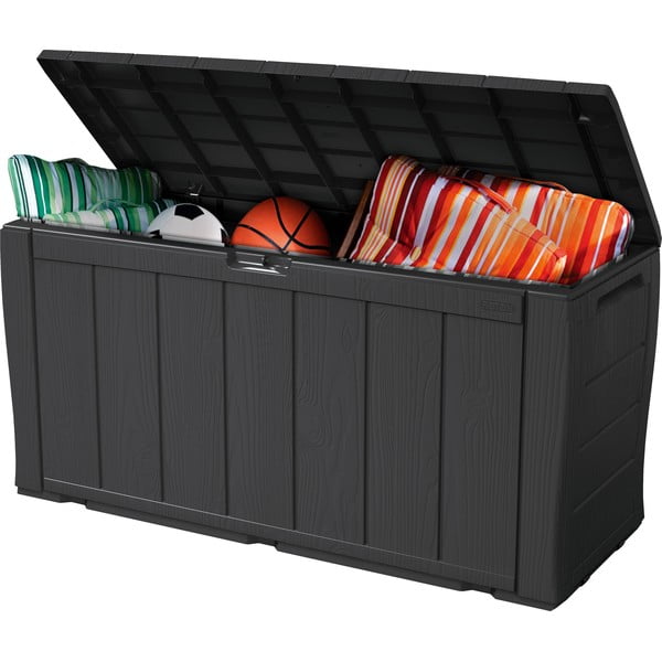 Ciemnoszara skrzynia ogrodowa Sherwood – Keter-image-2