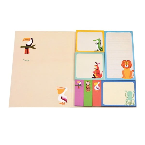 Zestaw 7 bloczków z karteczkami samoprzylepnymi Rex London Colourful Creatures