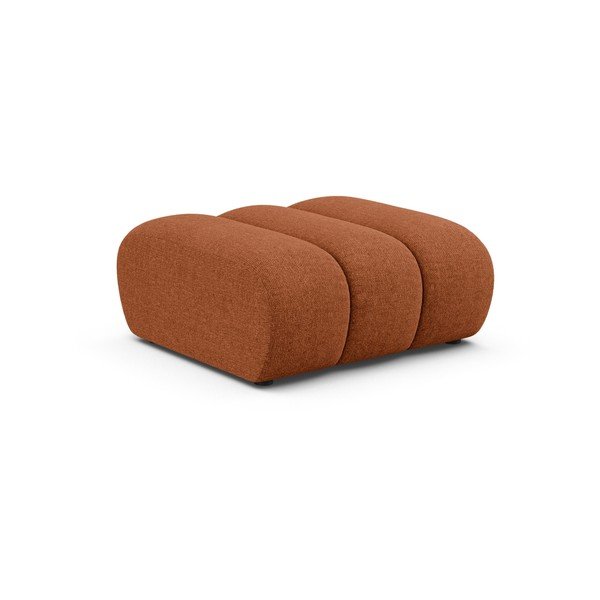 Ceglasty podnóżek z tkaniny szenilowej Lupine – Micadoni 