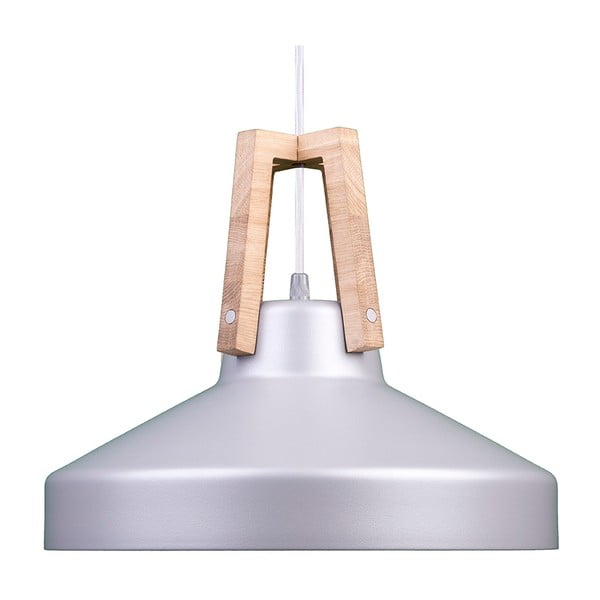 Srebrna lampa wisząca Loft You Work, 44 cm