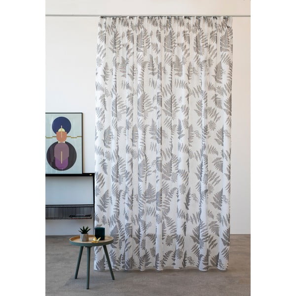Biało-szara firanka 300x260 cm Feriga – Mendola Fabrics