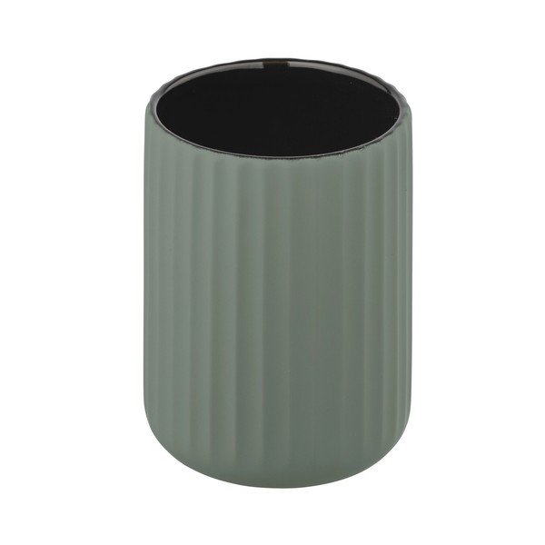 Zielony ceramiczny kubek na szczoteczki Wenko Belluno