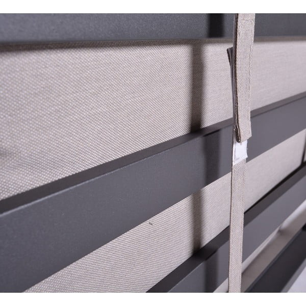 Czarno-beżowy metalowy zestaw mebli ogrodowych dla 8 osób Portland – Rojaplast-image-3