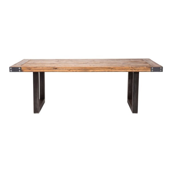 Stół do jadalni z blatem z drewna sosnowego Kare Design Offroad, 220x100 cm