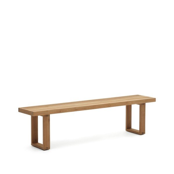 Drewniana ławka ogrodowa w naturalnym kolorze Canadell – Kave Home