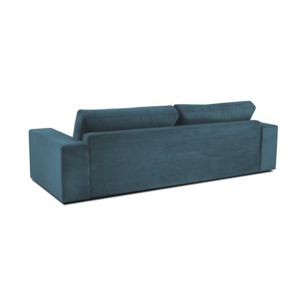 Turkusowa sztruksowa rozkładana sofa 250 cm Donatella – Milo Casa-image-3