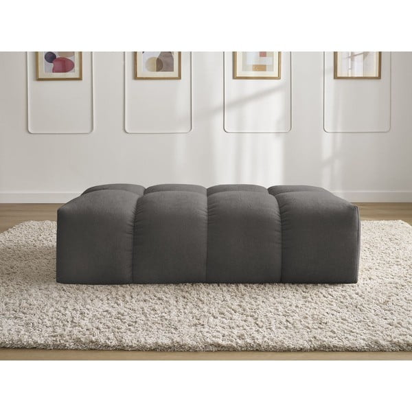 Ciemnoszary podnóżek z tkaniny szenilowej Everest – Bobochic Paris-image-3