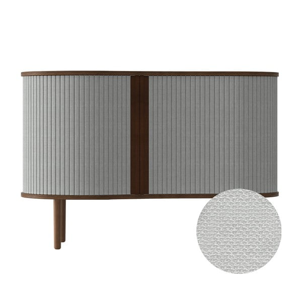 Szaro-brązowa niska komoda w dekorze dębu z drzwiami przesuwnymi 100x67 cm Audacious – UMAGE-image-4