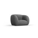 Szary fotel z materiału bouclé Essen – Cosmopolitan Design