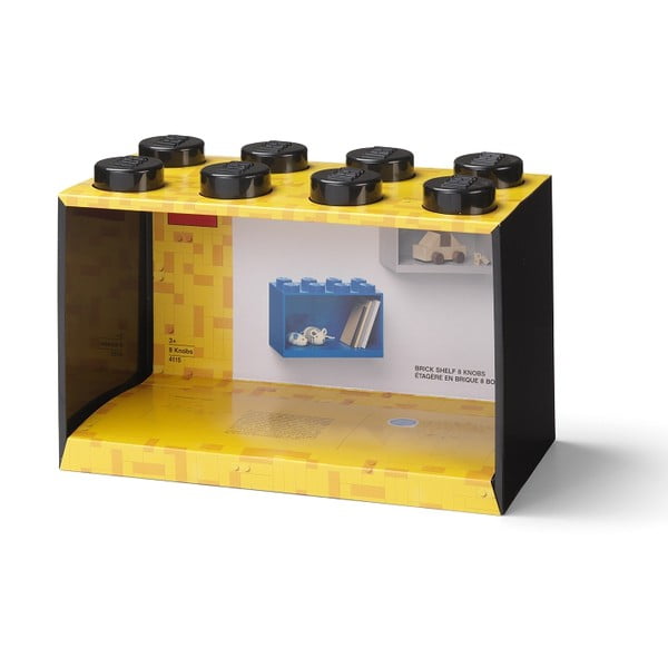 Dziecięca czarna półka ścienna LEGO® Brick 8-image-3