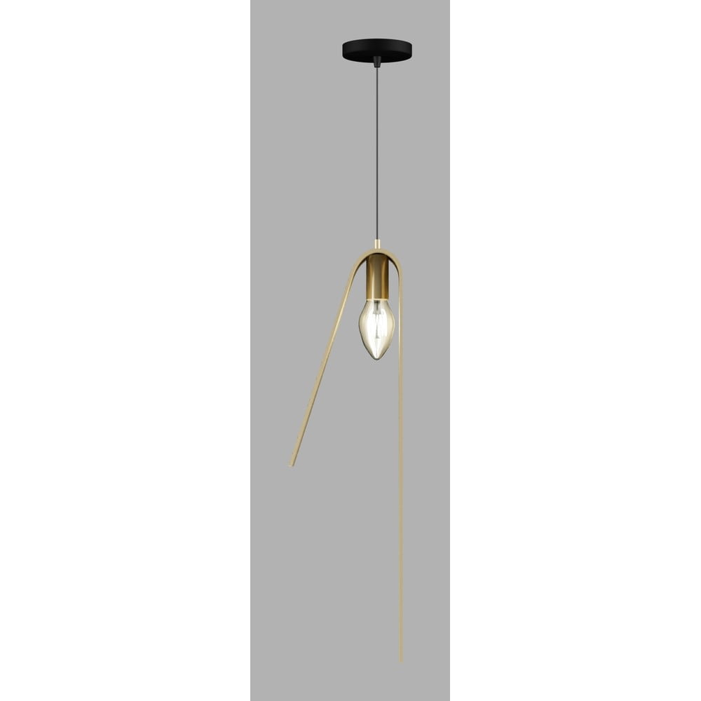 Lampa wisząca w czarno-złotym kolorze z metalowym kloszem Fold – Squid Lighting (zdjęcie 4)
