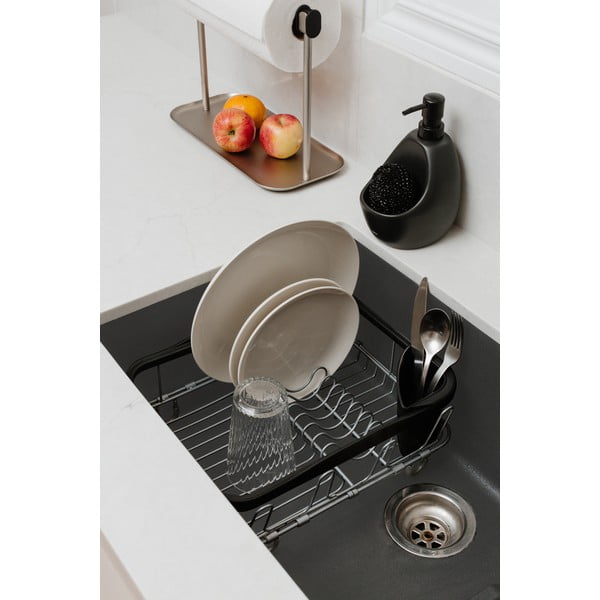 Czarny stalowy ociekacz 37x29 cm Sinkin – Umbra-image-1