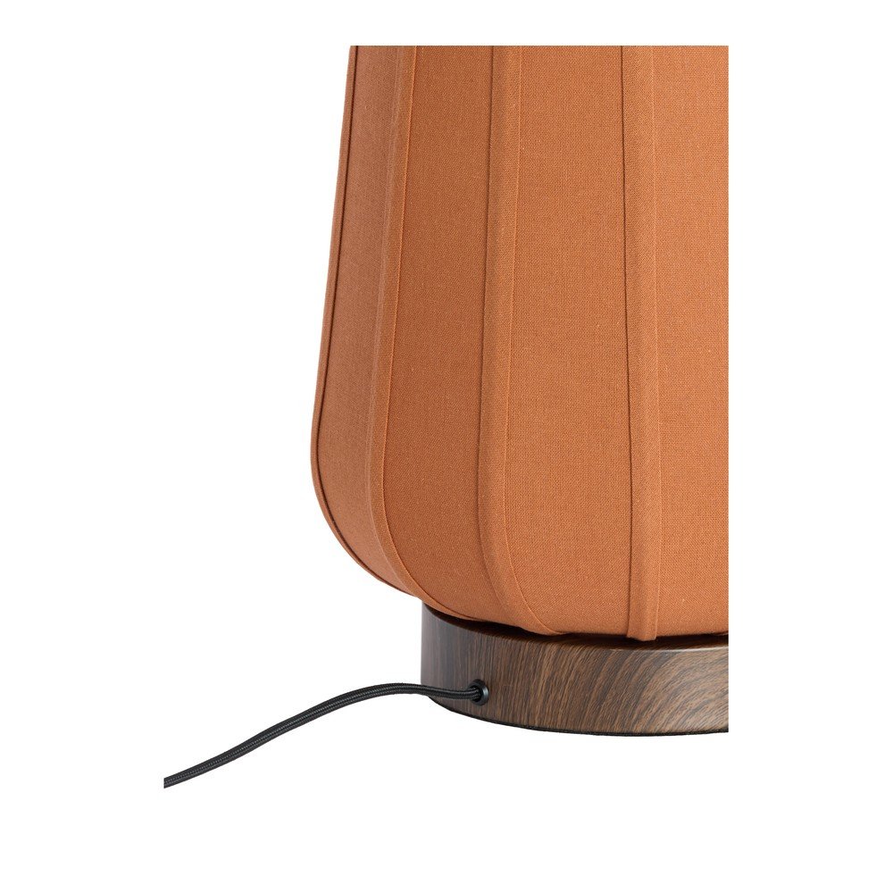 Metalowa lampa stołowa w kolorze terakoty z tekstylnym kloszem (wysokość 29 cm) Bibia – Light & Living (zdjęcie 4)