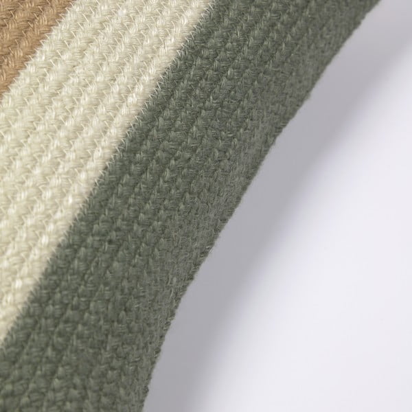 Zielono-beżowa poszewka na poduszkę z tworzywa z recyklingu Kave Home Leeith, 45x45 cm-image-1