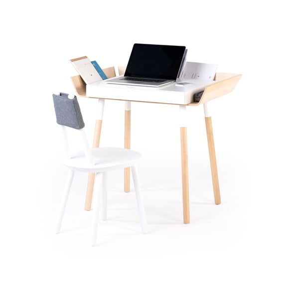 Białe biurko z 1 szufladą EMKO My Writing-image-4