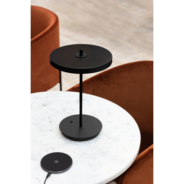 Czarna metalowa lampa stołowa LED z metalowym kloszem (wysokość 31 cm) Asteria Move – UMAGE-image-1