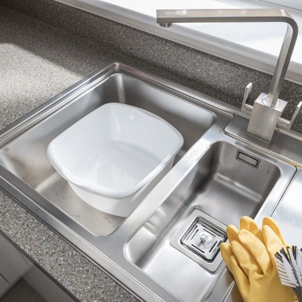 Czarna miska z uchwytami Addis Rect, 8 l-image-2