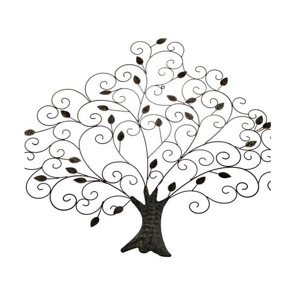 Brązowe metalowe wiszące drzewo dekoracyjne Dakls Tree