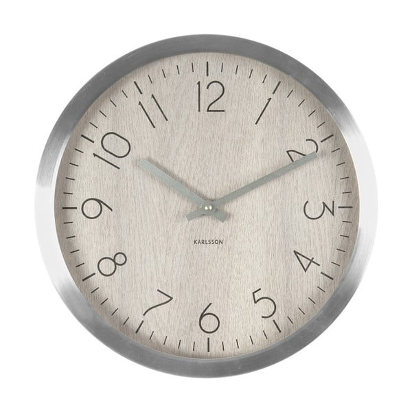 Biały zegar Present Time Wood Charm
