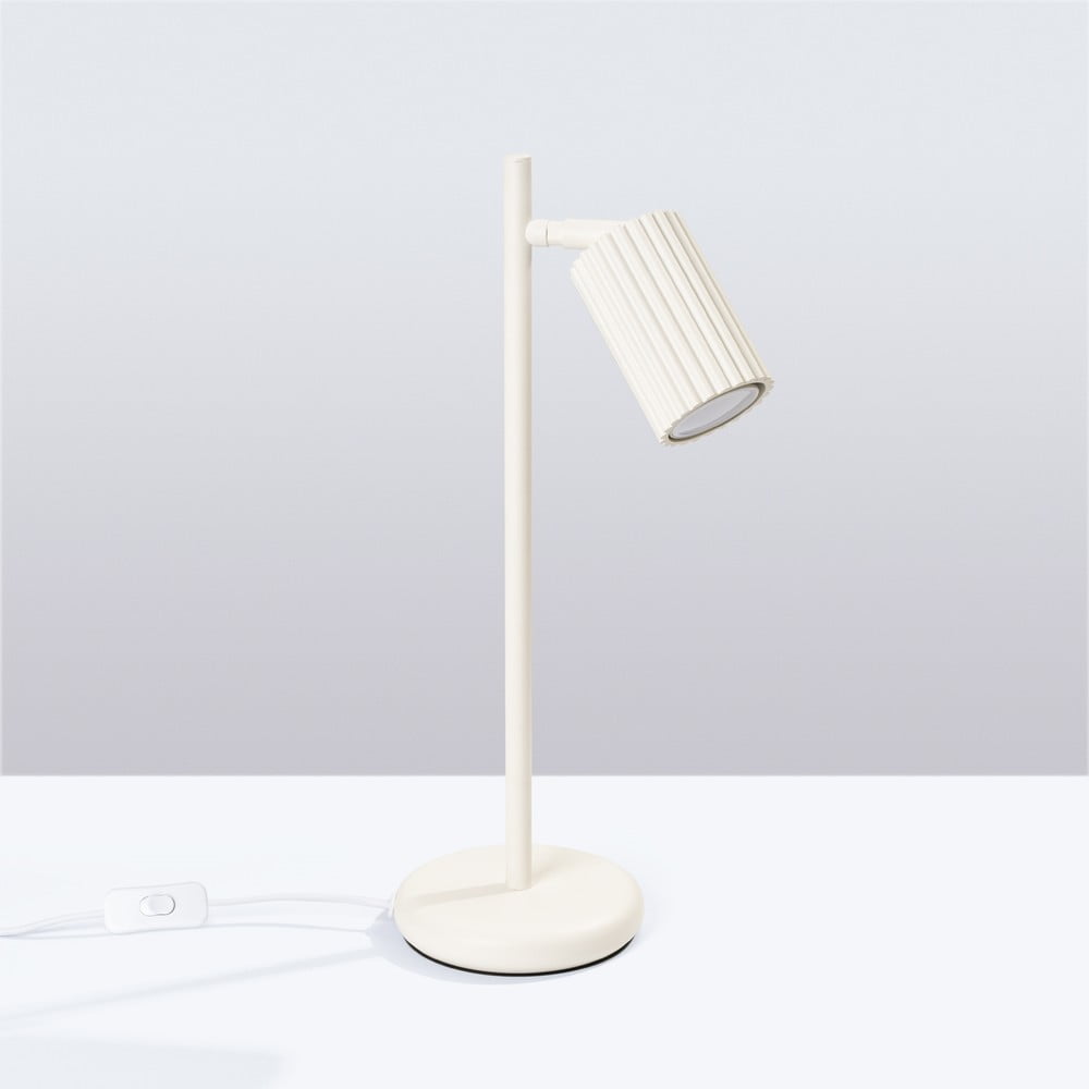Kremowa lampa stołowa (wysokość 43 cm) Gleam – Sollux (zdjęcie 6)